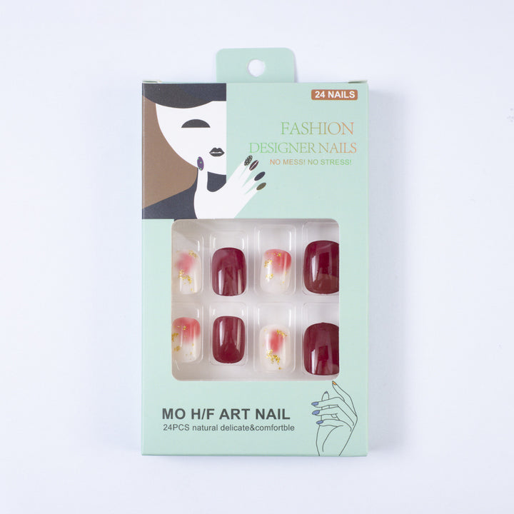 Artificial nails in modern glitter gradient design Bowlift