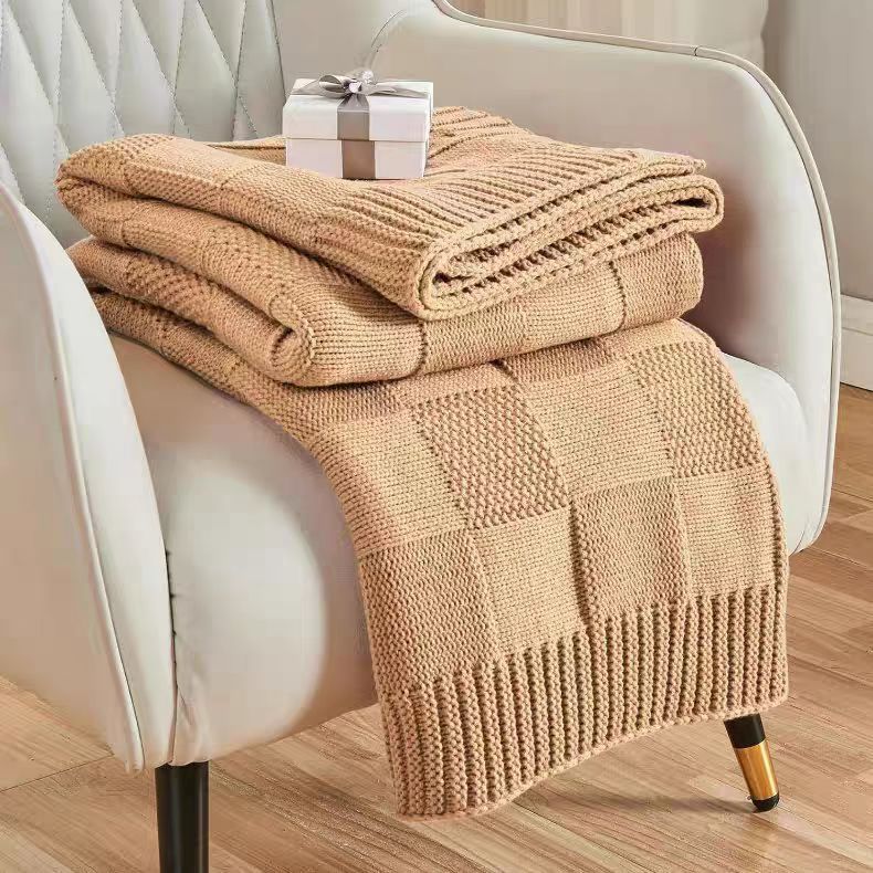 Textured Knit Throw Blanket Bowlift