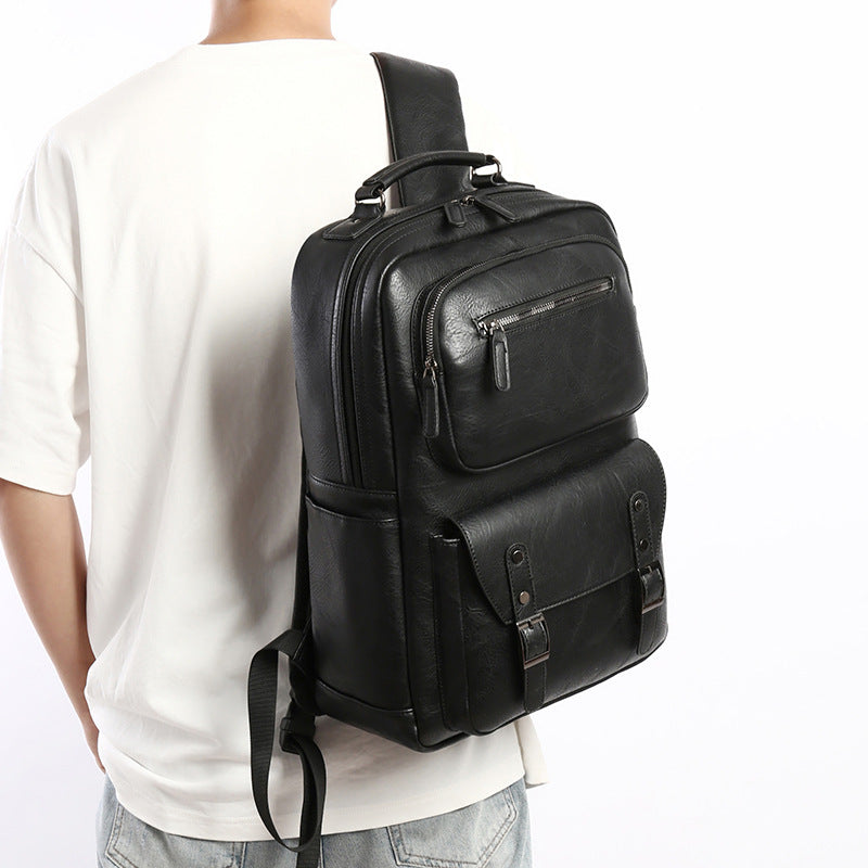 Premium Leather Organizer Backpack Bowlift