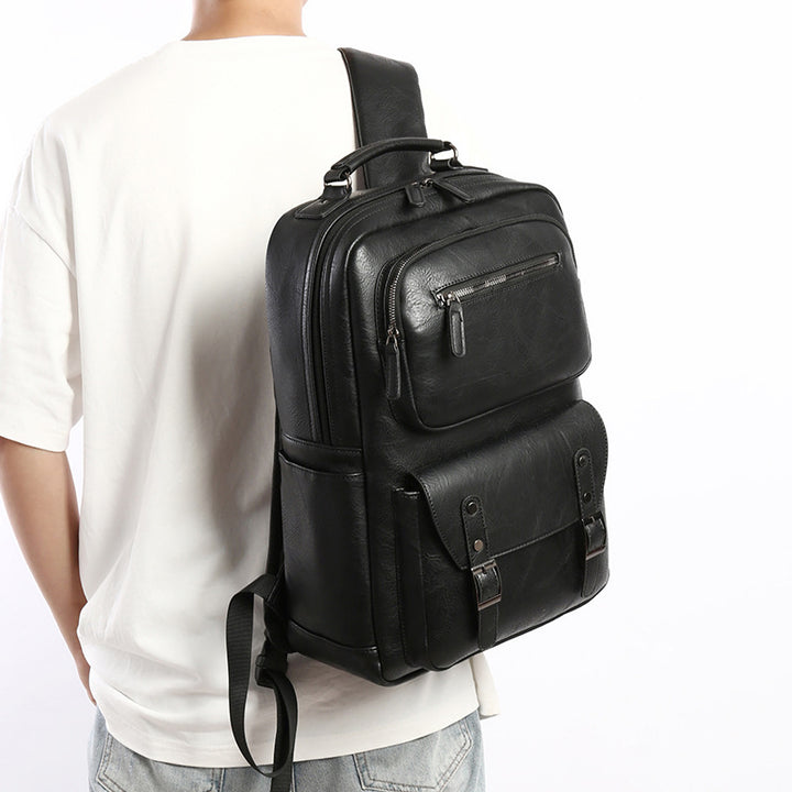 Premium Leather Organizer Backpack Bowlift
