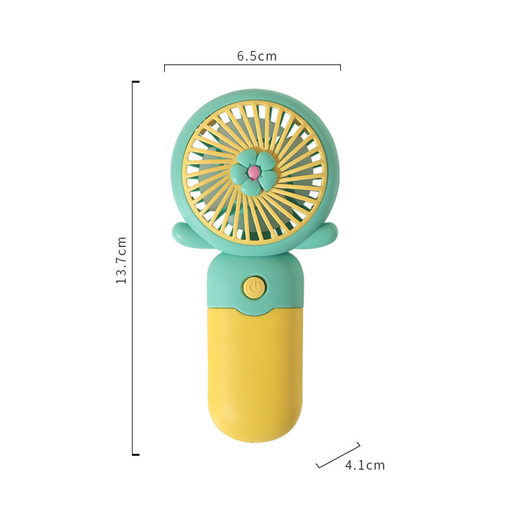 Women Portable Hand Fan with Creative Flower Design Bowlift
