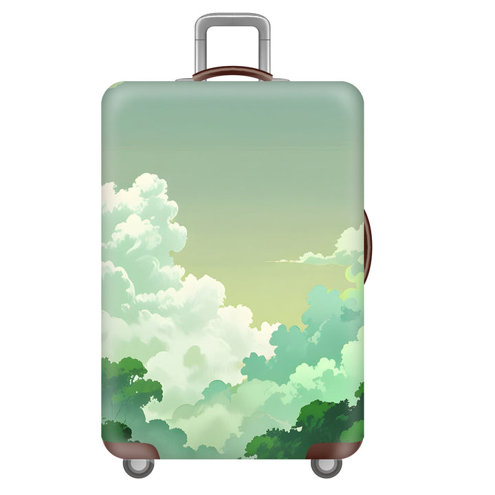 Unisex Hard-shell Suitcase with Impressive Futuristic City Design Bowlift