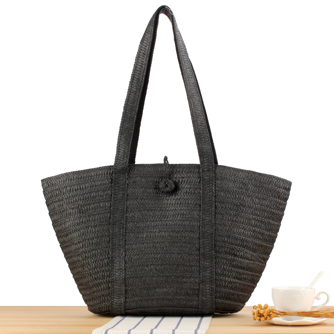 Stylish Tote Bag Made of Woven Natural Material Bowlift