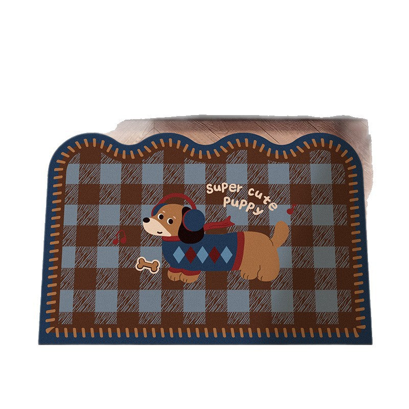 Playful Dog-Themed Floor Mat Bowlift