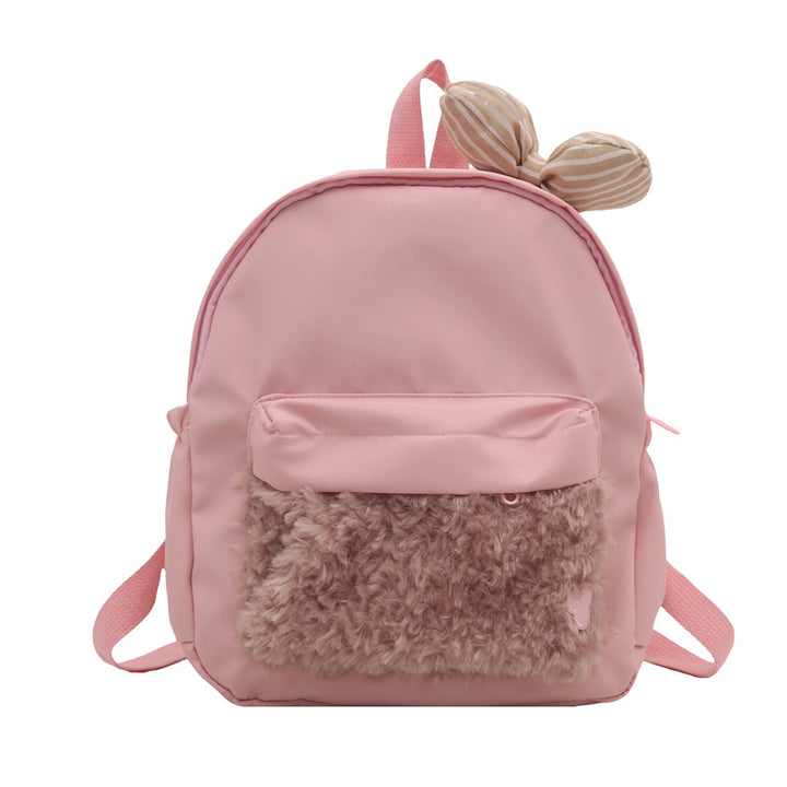 Plush backpack with high-quality surface structure Bowlift