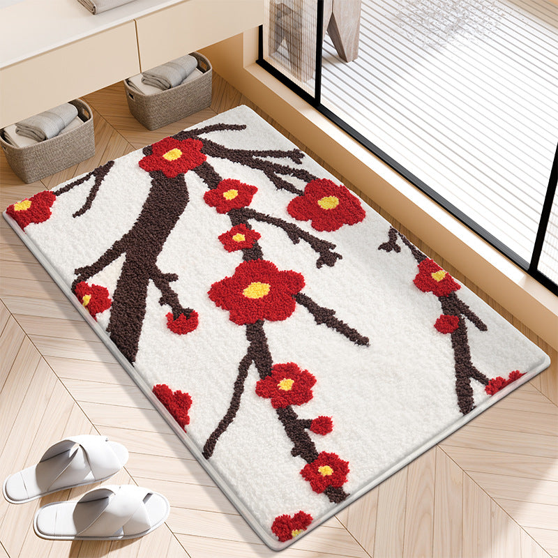 Floral Design Bath Mat Bowlift