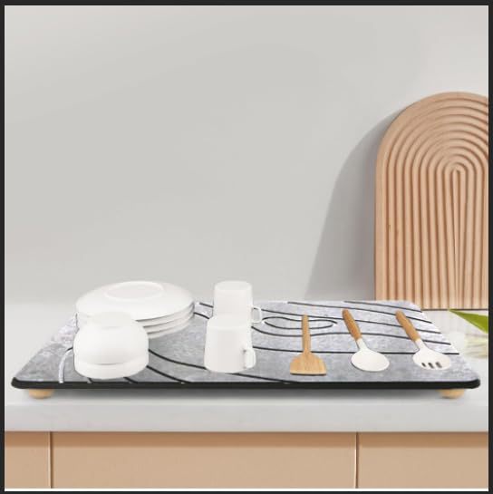 Textured Kitchen Drying Mat Bowlift