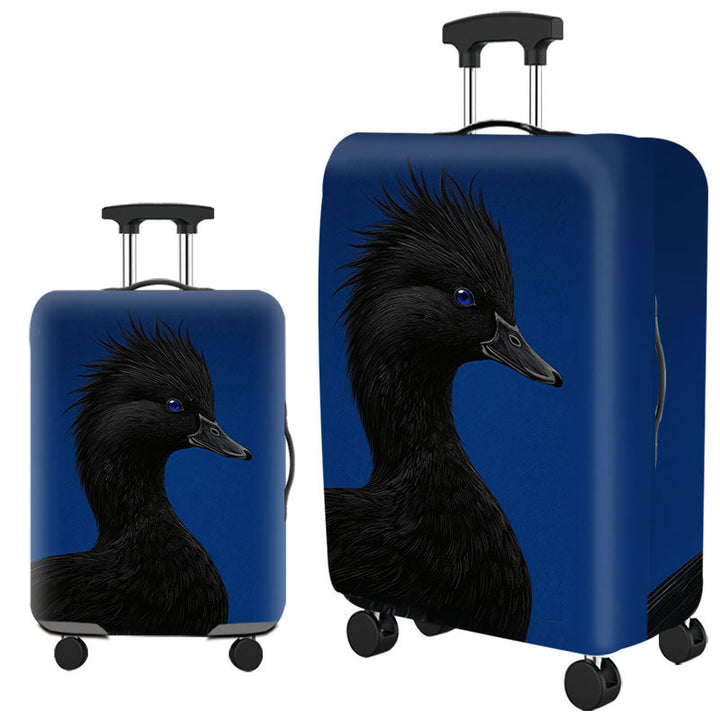 Tropical Leaf Print Hard Shell Luggage Bowlift