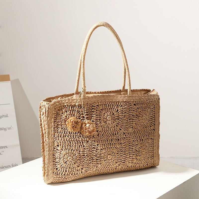 Handcrafted Macrame Beach Bag Bowlift