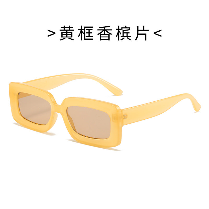 Women's Fashion Turtle Sunglasses with Rectangular Frame and Gradient Lenses Bowlift