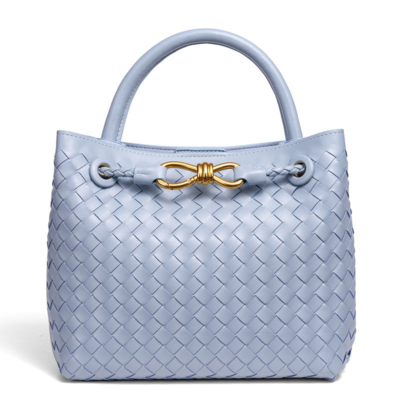 Elegant Braided Leather Tote Bowlift