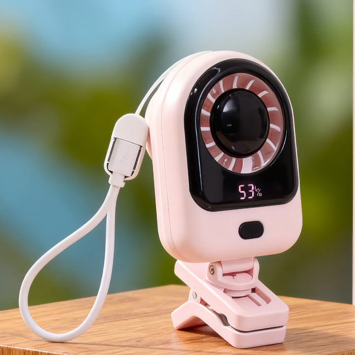 Portable Mini Fan with USB Connection and Adjustable Speed Bowlift