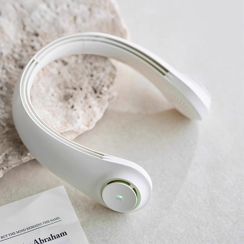 Unisex nan ergonomic neck fan bladeless with rechargeable battery, quiet motor, and adjustable airflow Bowlift
