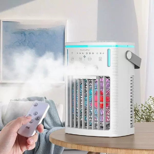 Unisex one size compact rechargeable microclimate cooler with ambient RGB lighting and carrying handle Bowlift