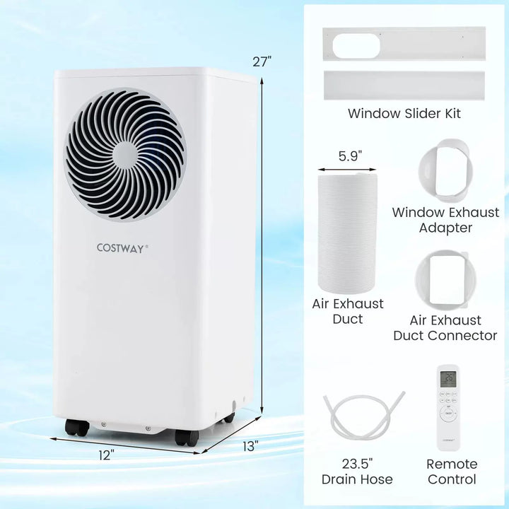 Unisex One Size Portable Air Conditioning Tower with Remote Control Digital Thermostat Dehumidifier Bowlift