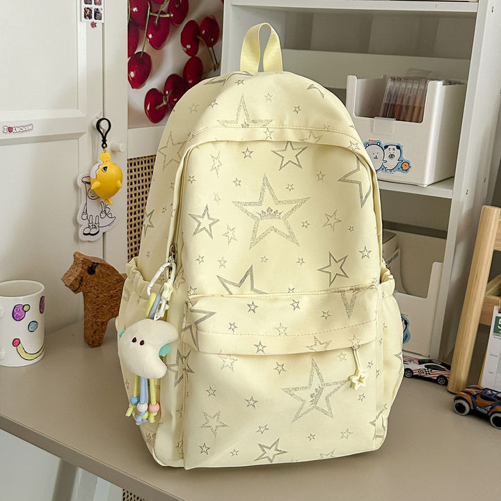 Backpack with Sparkling Stars Pattern Bowlift