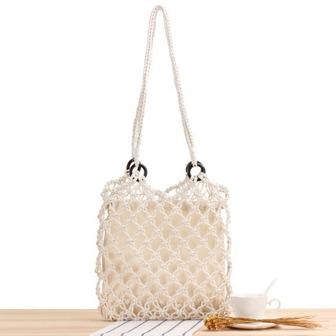 Fashionable Macrame Tote Bag Bowlift