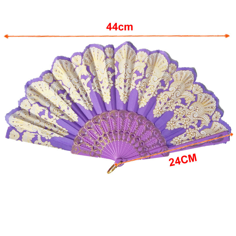 Ladies' elegant hand fan with intricate decorations Bowlift