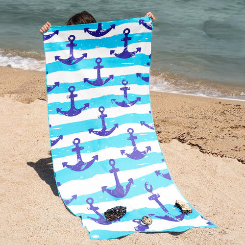 Beach towel with cheerful salamander and ice cream design Bowlift