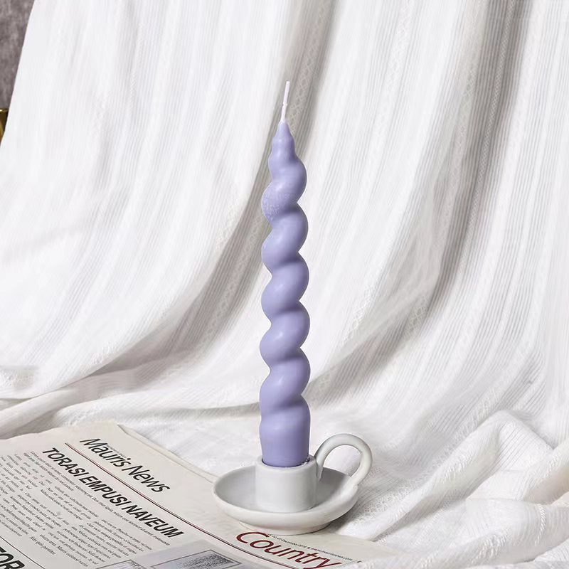 Decorative Twisted Spiral Taper Candle