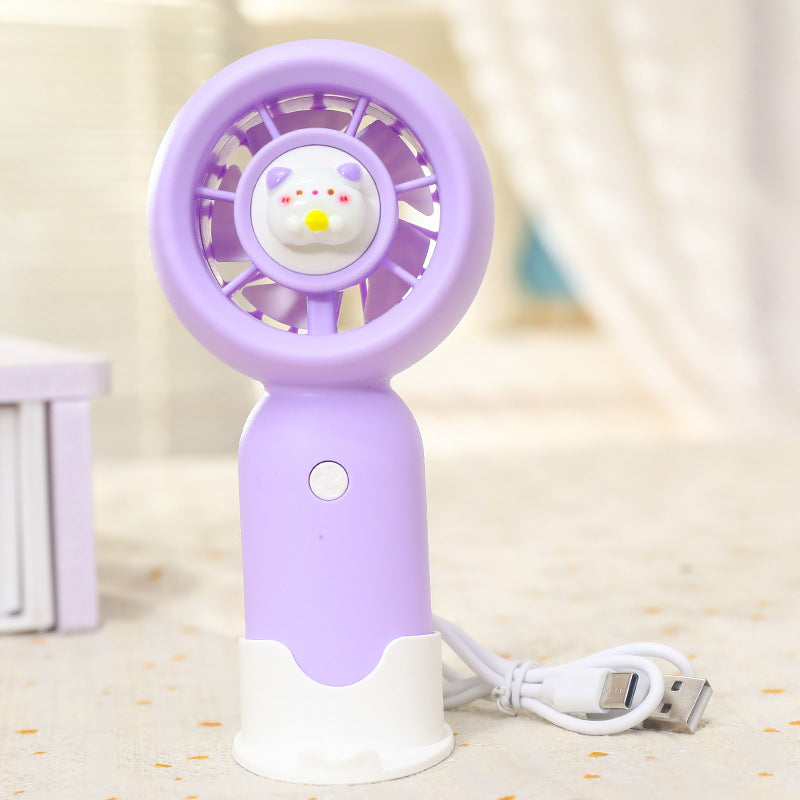 Portable handheld fan with cute animal design Bowlift
