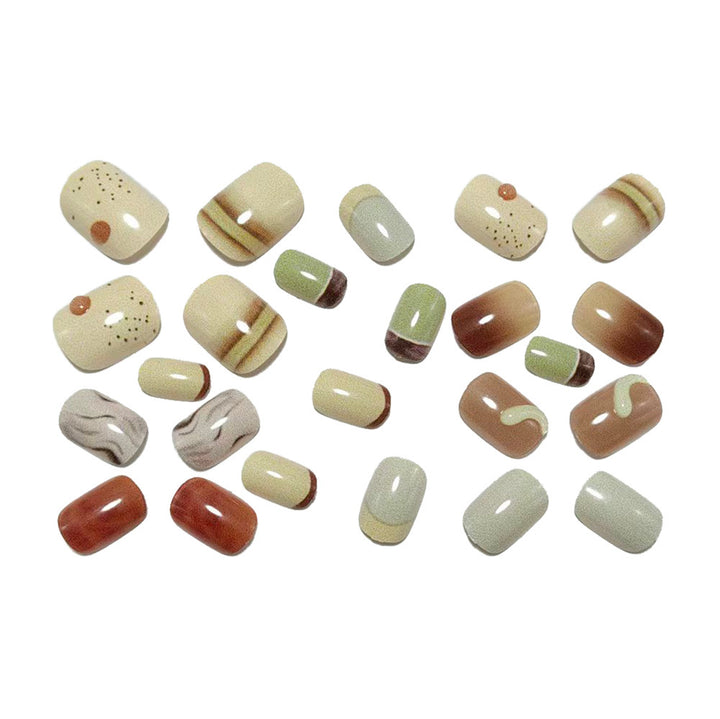 Artificial nails in elegant marble design Bowlift