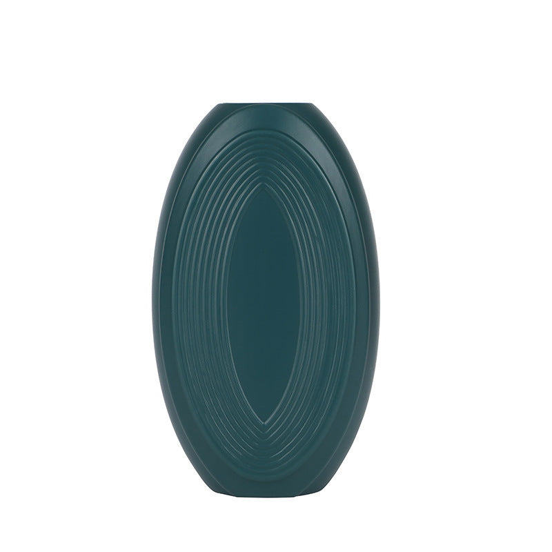 Textured Oval Decorative Vase Bowlift