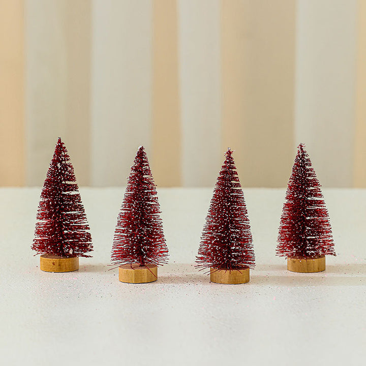 Miniature Christmas Tree Figurines Set Bowlift