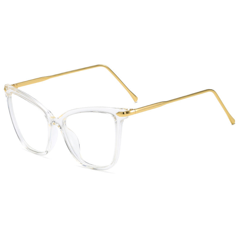 Women Cat-Eye Glasses with filigree Metal Frame Bowlift