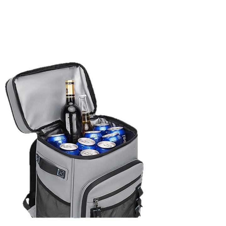 Unisex nan insulated backpack cooler with sturdy bottom, water-repellent surface and multiple outer pockets Bowlift