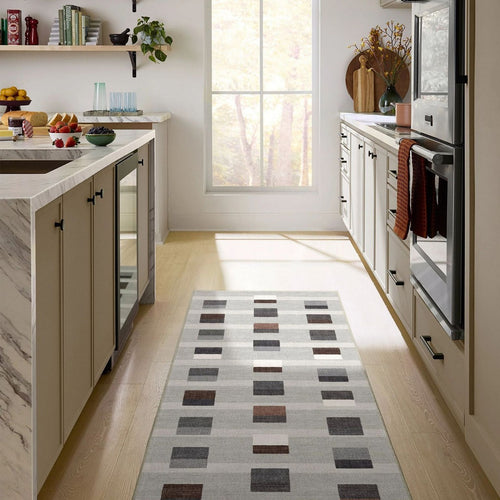 Contemporary Geometric Kitchen Runner