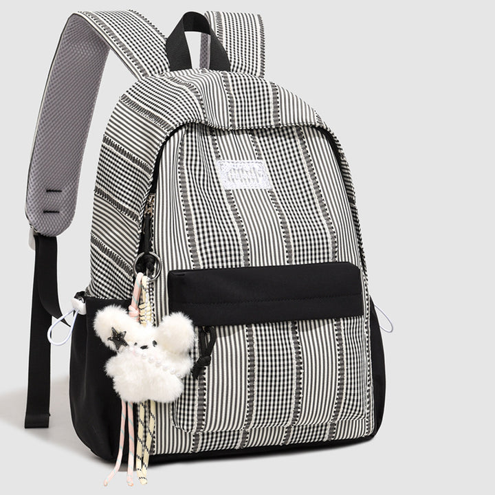 Stylish Striped Design Backpack Bowlift