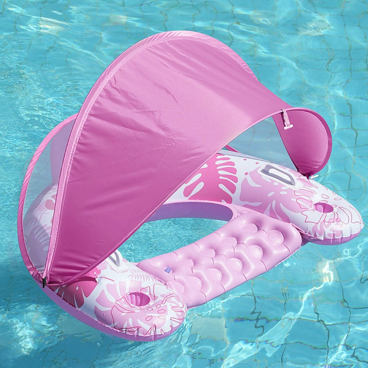Women's Inflatable Comfort Pool Lounger with View Window Bowlift