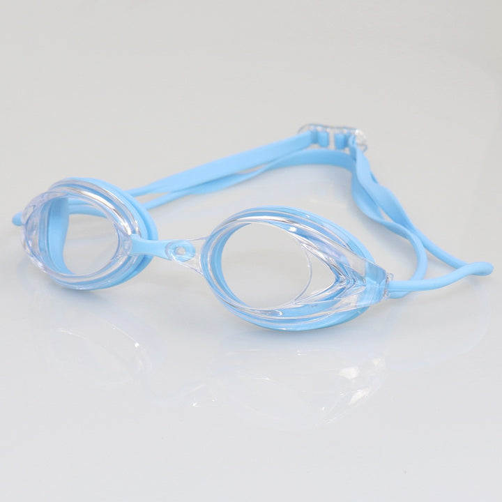 Swimming goggles with adjustable head strap and comfort nose piece Bowlift