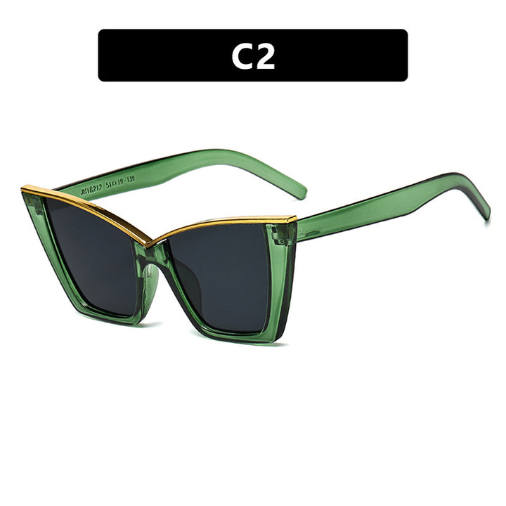 Women extravagant sunglasses with unique design and golden accents Bowlift