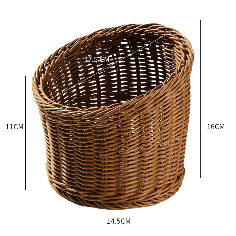 Handcrafted Natural Wicker Storage Basket Bowlift