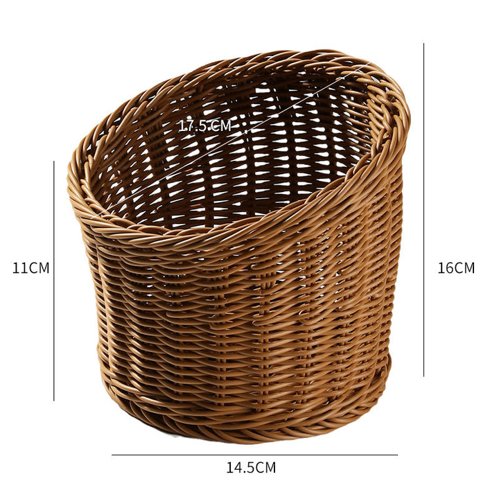 Handcrafted Natural Wicker Storage Basket Bowlift