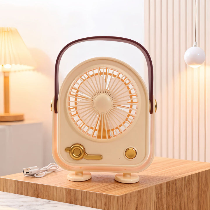 Ladies Portable Table Fan in Retro Design Bowlift