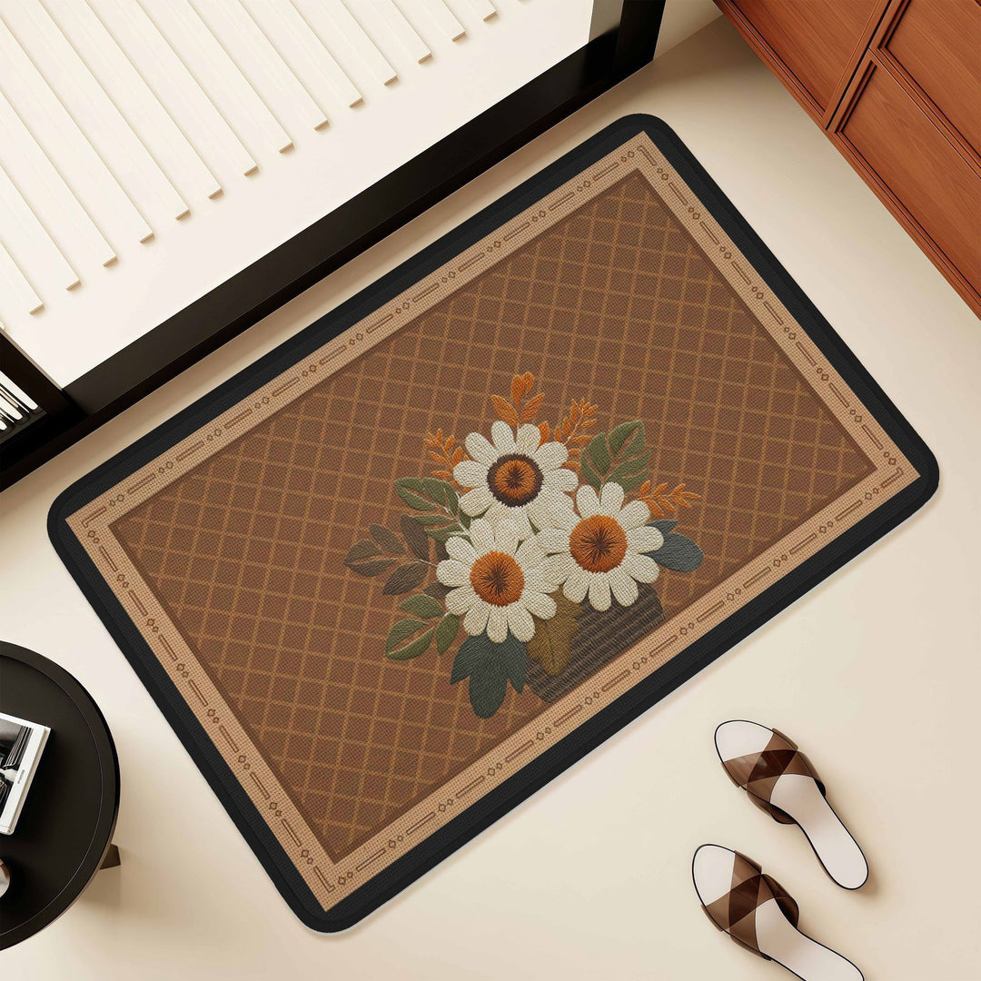 Artistic Floral Design Area Mat Bowlift