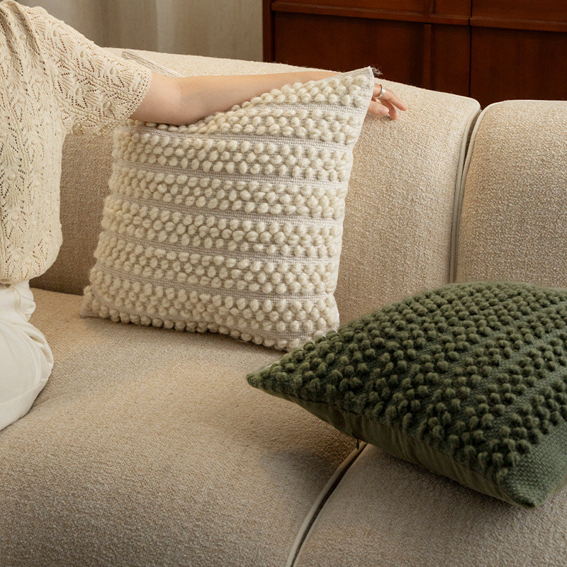 Structured knitted cushion with bobble look Bowlift