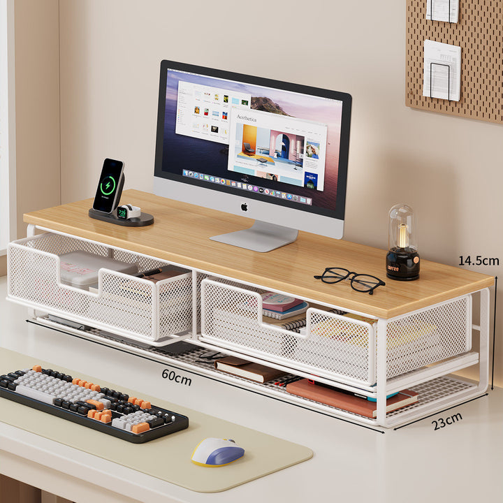 Multi-Functional Desk Organizer with Mesh Storage Bins Bowlift