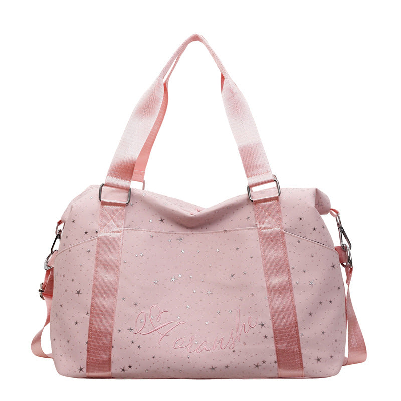 Stylish Star-Embellished Travel Duffle Bag