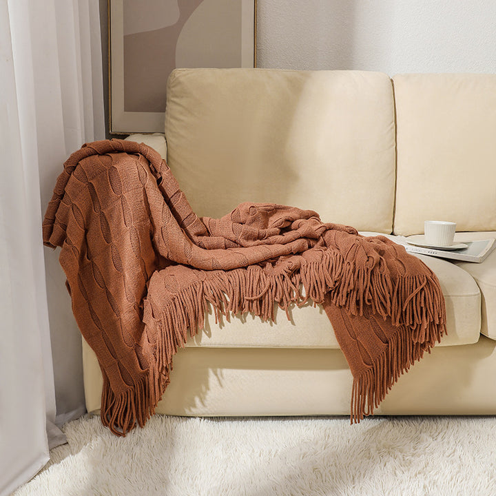Cozy Textured Throw Blanket Bowlift