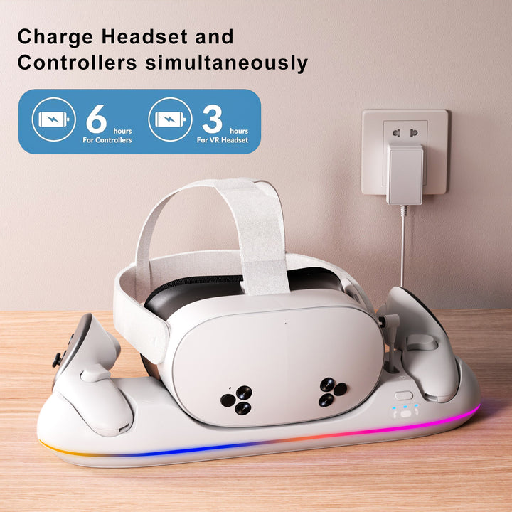 VR-Headset Stand with Practical Storage Compartments Bowlift