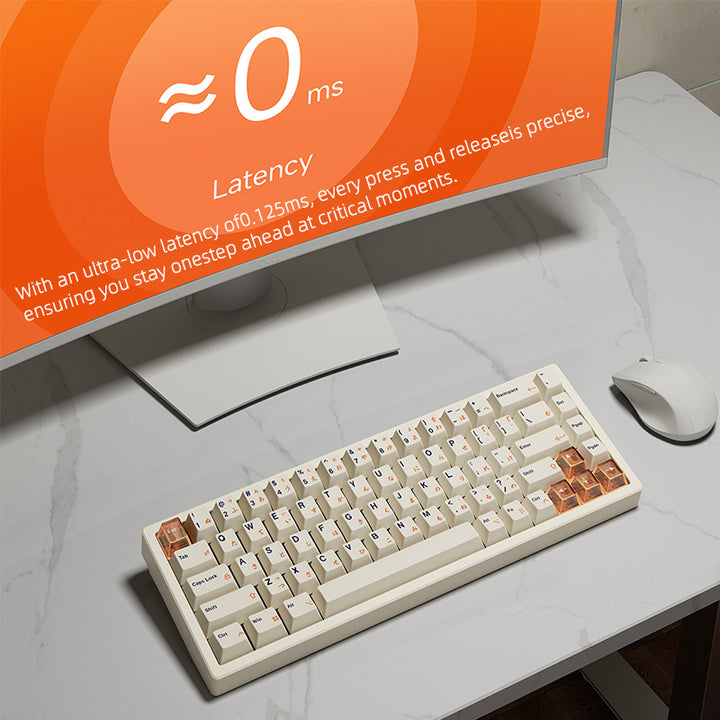 68-Key Mechanical Keyboard with Ultra-Responsive Switches Bowlift