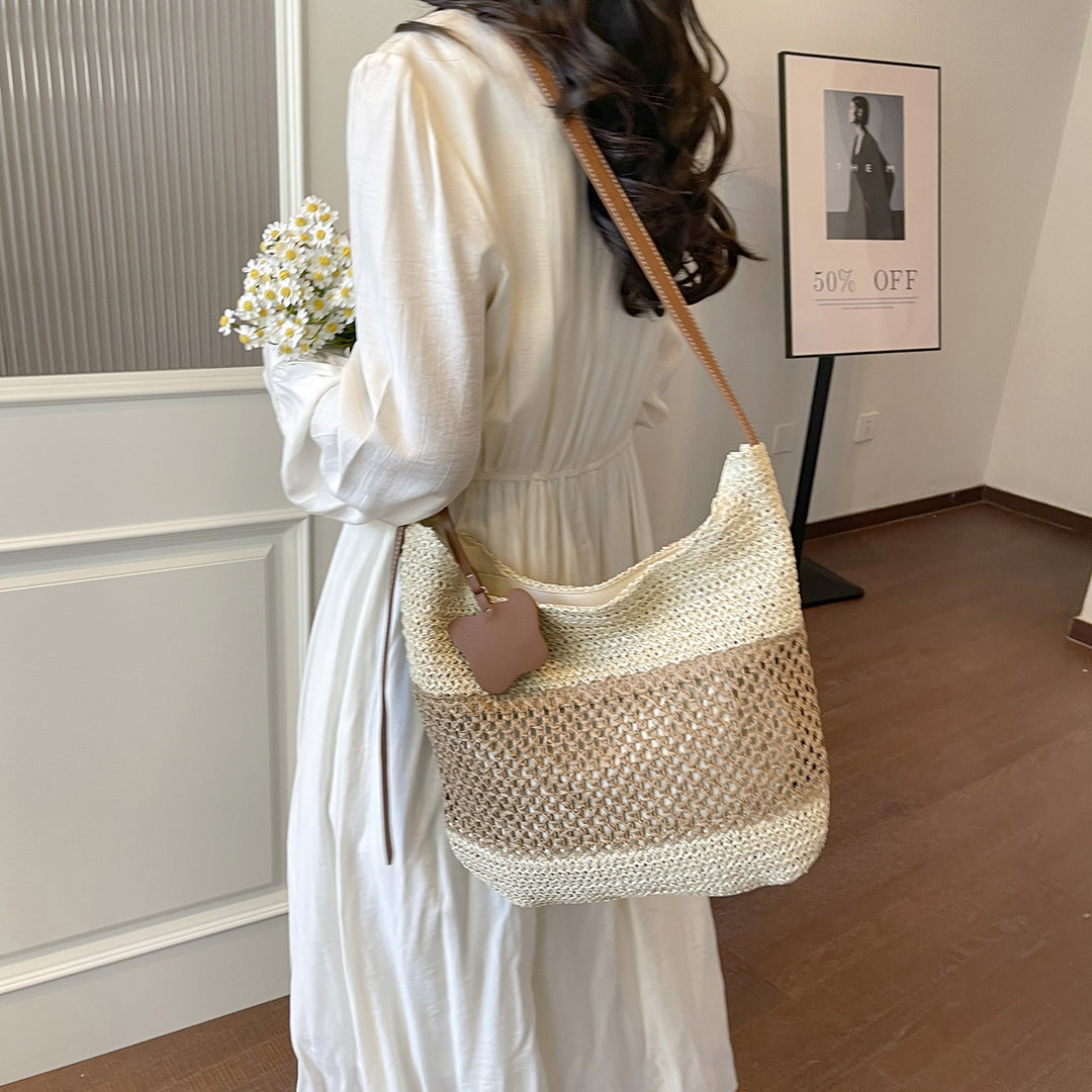 Woven Straw Hobo Bag
