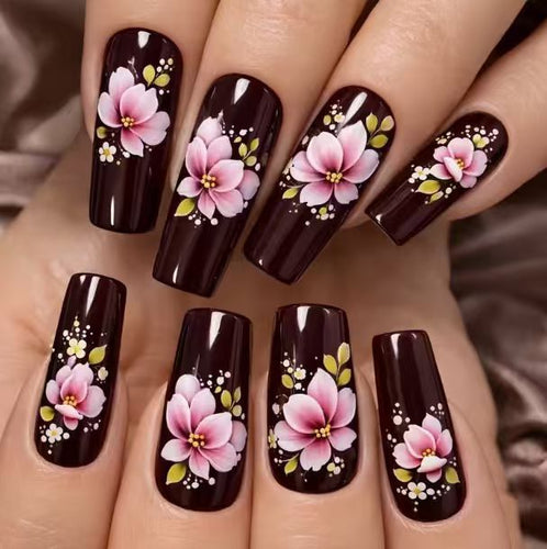 Floral Nail Art Design Bowlift