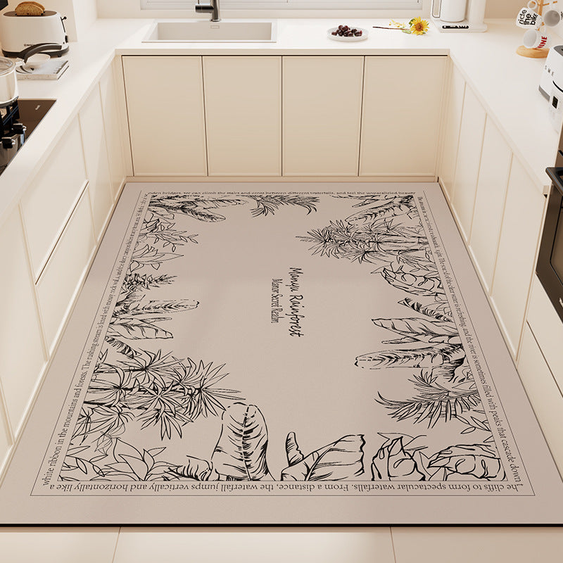 Playful Animal-Themed Non-Slip Kitchen Mat