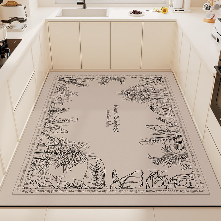 Playful Animal-Themed Non-Slip Kitchen Mat