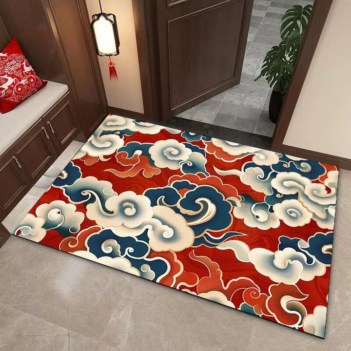 Elegant Cloud Motif Area Mat Bowlift